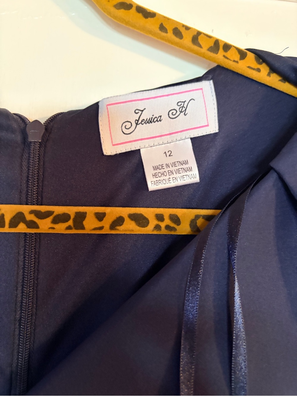 Jessica Navy Midi Dress with Rouched Waist - Picture 2 of 6